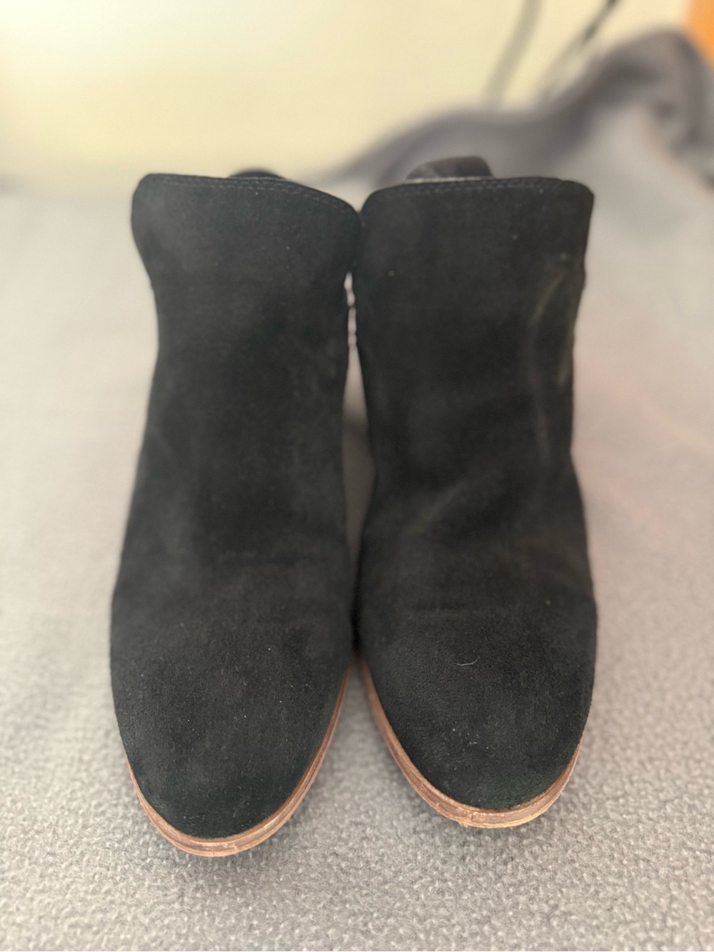 Sam Edelman Black Suede Pointed Toe Ankle Booties or clogs